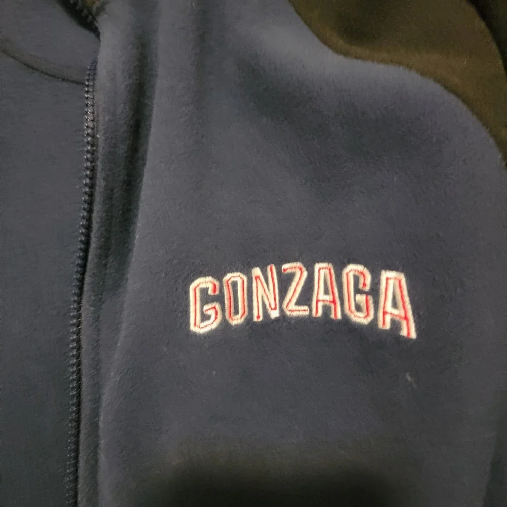 Gonzaga Bulldogs Nike Hooded Jacket Mens Black Red Fleece Lined Size XXL